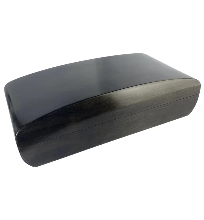 Humidor Fekete Bambusz - Frosted Konvex 80
