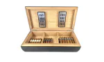 Humidor Fekete Bambusz - Frosted Konvex 80 kép 2
