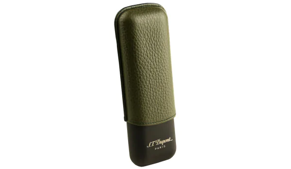S.T. Dupont szivar tok 2 szivarra Khaki matt fekete 183249