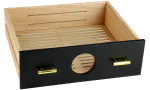 Fiók az adorini Humidor Chianti közepes fekete színű Humidorhoz, higrométer lyukkal kép 6