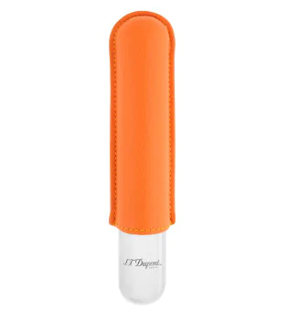 S.T. Dupont szivar tok narancssárga króm 183166

