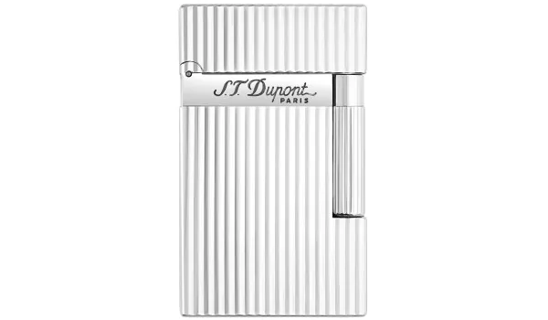 ST Dupont Ligne 2 16817 Barázdált Öngyújtó - Ezüst