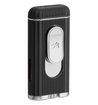 Xikar Öngyújtó Hedron Jet Black Silver