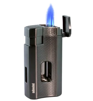 adorini Triple Jet Öngyújtó V-Cut Gun Metal