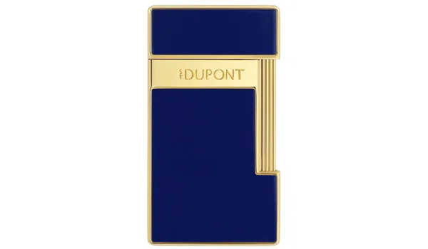 S.T. Dupont Slimmy öngyújtó kék lakk arany 028225