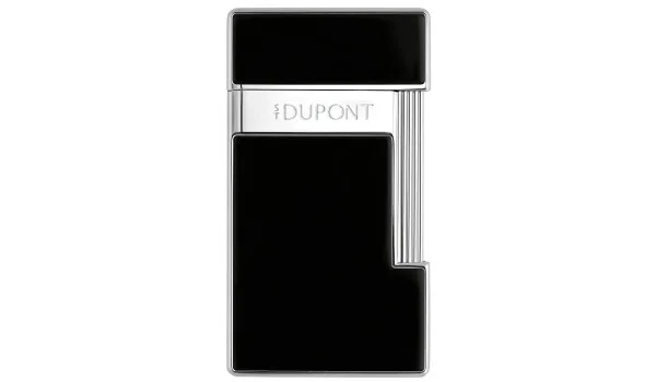 S.T. Dupont Slimmy öngyújtó fekete lakk króm 028221