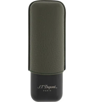 S.T. Dupont szivar tok 2 szivarra Khaki matt fekete 183249