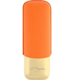 S.T. Dupont szivar tok 2 szivarra narancssárga/arany 183256