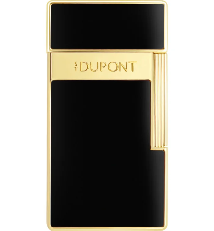 S.T. Dupont Biggy öngyújtó fekete lakk arany 025222