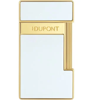 S.T. Dupont Slimmy öngyújtó fehér lakk arany 028004