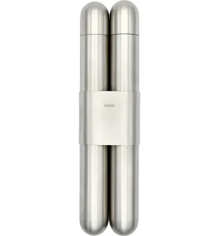 adorini Dupla Szivartárca Selyemfényű Nemesacélból, / Cédrusból