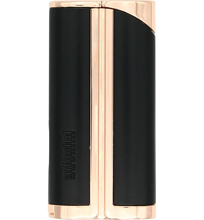 adorini Single Jet Curve öngyújtó Fekete / Rózsaarany szivarlyukasztóval együtt kép 4