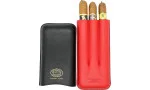 Partagas Series fekete-piros bőrtok aranyszínű logóval