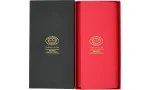 Partagas Series fekete-piros bőrtok aranyszínű logóval
