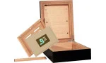 BigSmoke Mini fekete humidor, Boveda 72%-os csomaggal