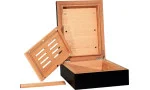 BigSmoke Mini fekete humidor, Boveda 72%-os csomaggal