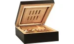 BigSmoke Mini fekete humidor, Boveda 72%-os csomaggal
