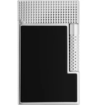 S.T. Dupont Le Grand öngyújtó fekete lakk, palládium és Diamondhead kivitelben, C23780CL