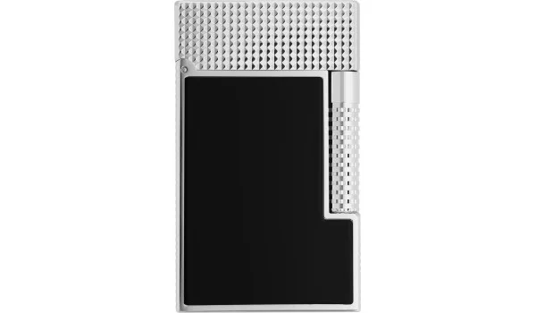 S.T. Dupont Le Grand öngyújtó fekete lakk, palládium és Diamondhead kivitelben, C23780CL